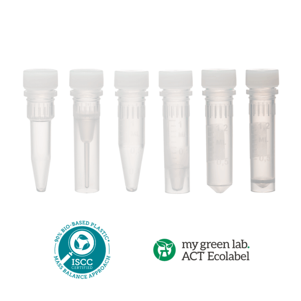 BIOBased Microtubes Screw Cap CLEARLine® 0.5,1.5 and 2 ml