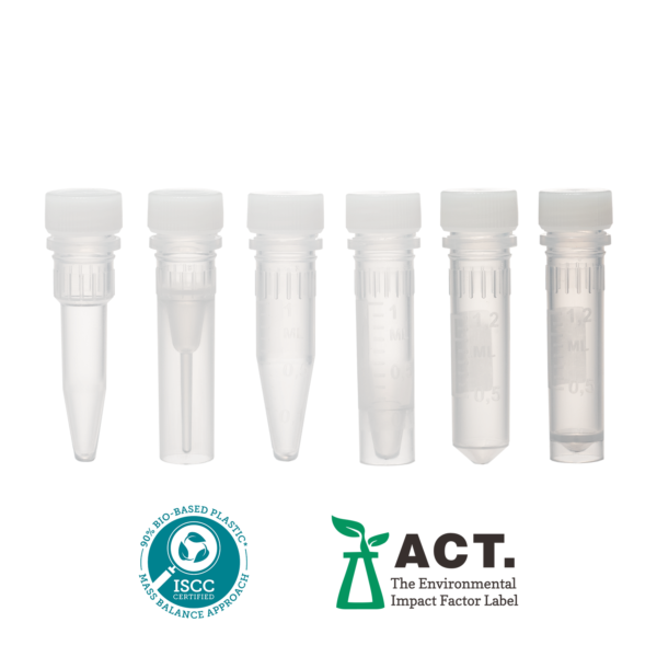 BIOBased Microtubes Screw Cap CLEARLine® 0.5,1.5 and 2 ml