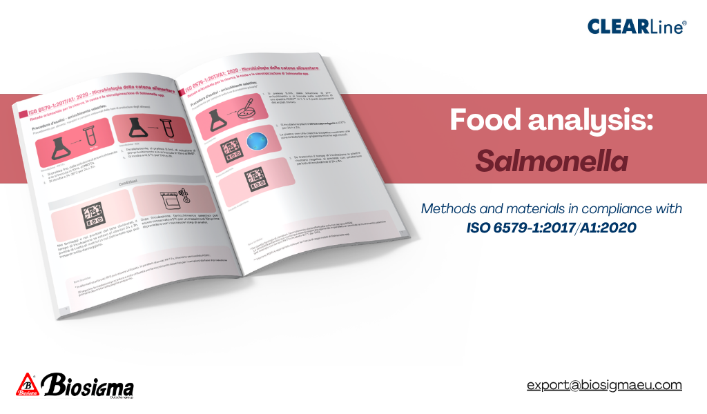 Food Analysis: Salmonella. Methods and materials in compliance with ISO 6579-1:2017/A1:2020