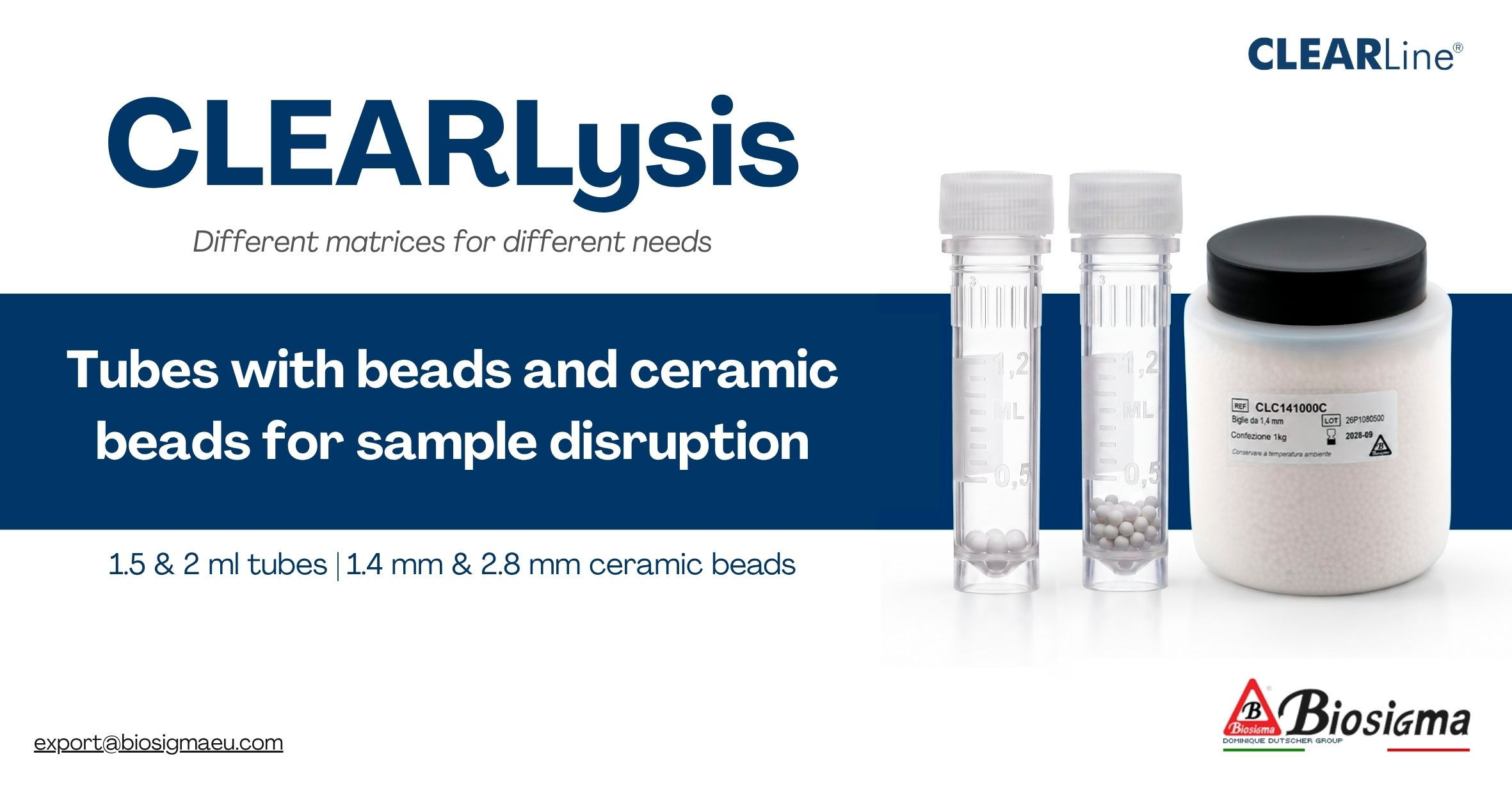 CLEARLysis: flexible solutions for sample homogenization
